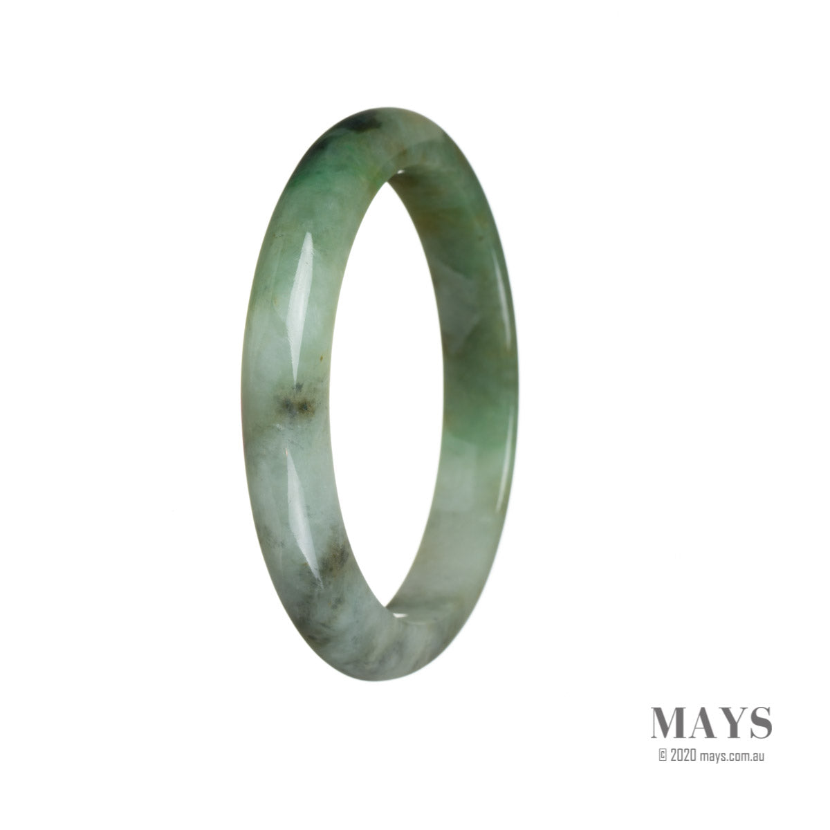 58mm Grade A Jadeite Jade Bangle - MAYS