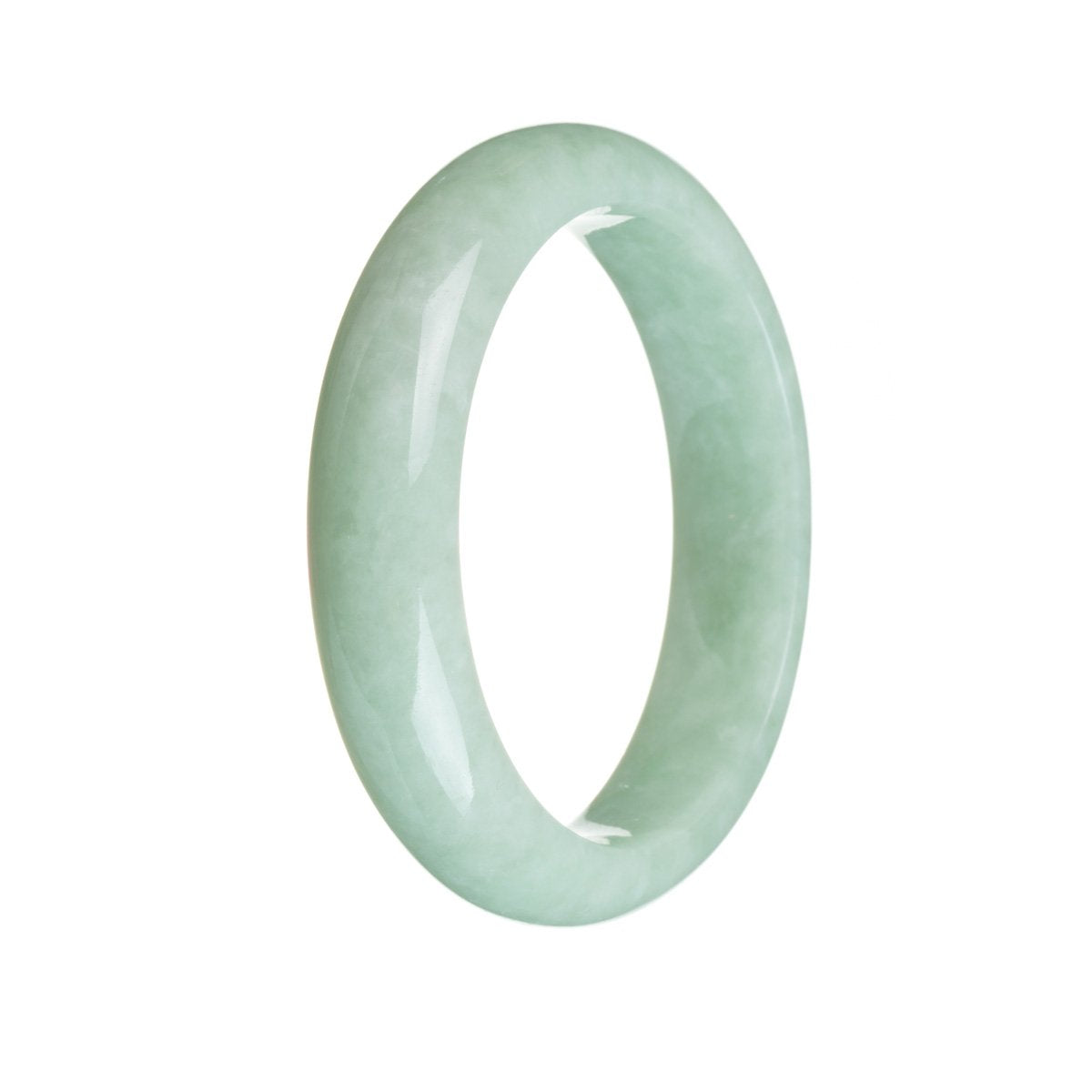 57mm Grade A Jadeite Jade Bangle - MAYS