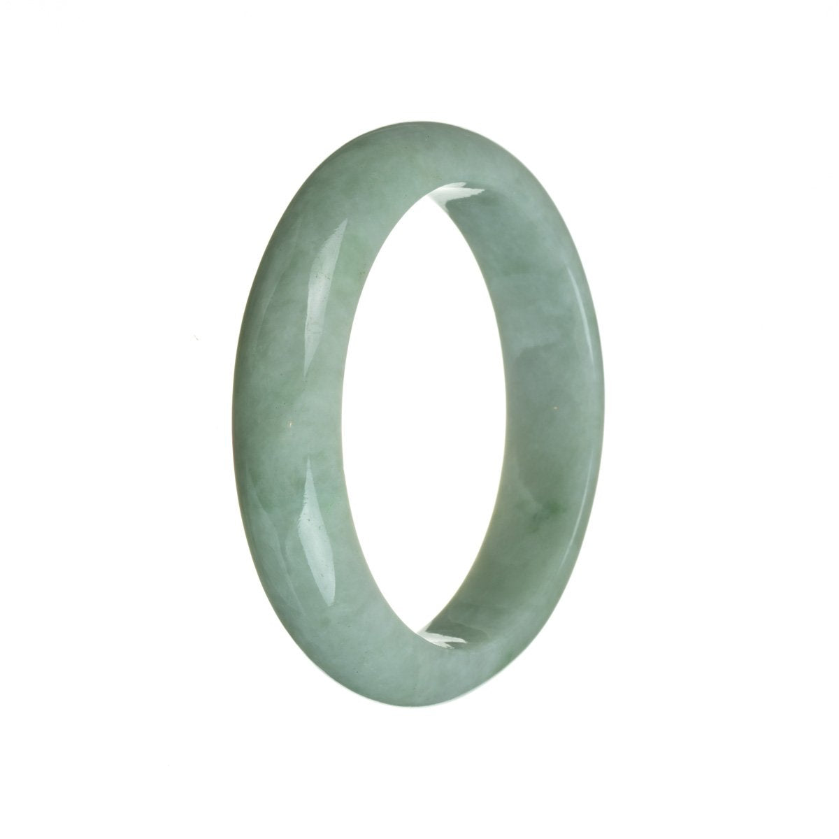 Real Grade A Pale green Jadeite Jade Bracelet - 59mm Half Moon