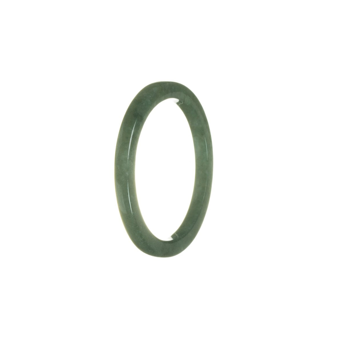 Authentic Type A Green Jadeite Bangle Bracelet - 54mm Oval