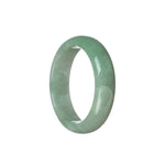Real Grade A Light green Traditional Jade Bangle Bracelet - 53mm Half Moon
