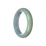 A bracelet made with lavender-colored gemstones and green Burmese Jade, forming a half moon shape, from the brand MAYS™.