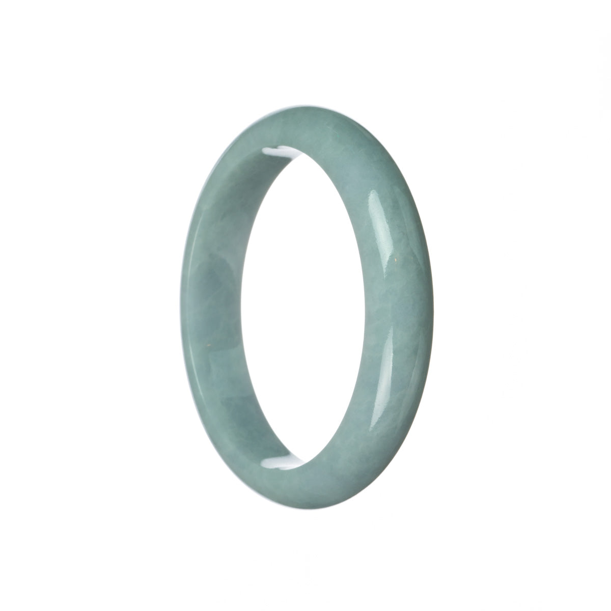 Genuine Grade A Bluish lavender Jade Bracelet - 59mm Half Moon