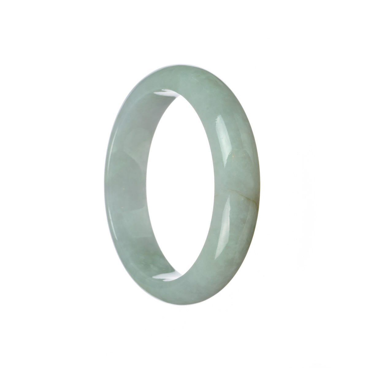 Genuine Grade A Pale lavender Jade Bangle - 58mm Half Moon