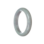 Genuine Grade A Lavender Traditional Jade Bangle - 58mm Semi Round
