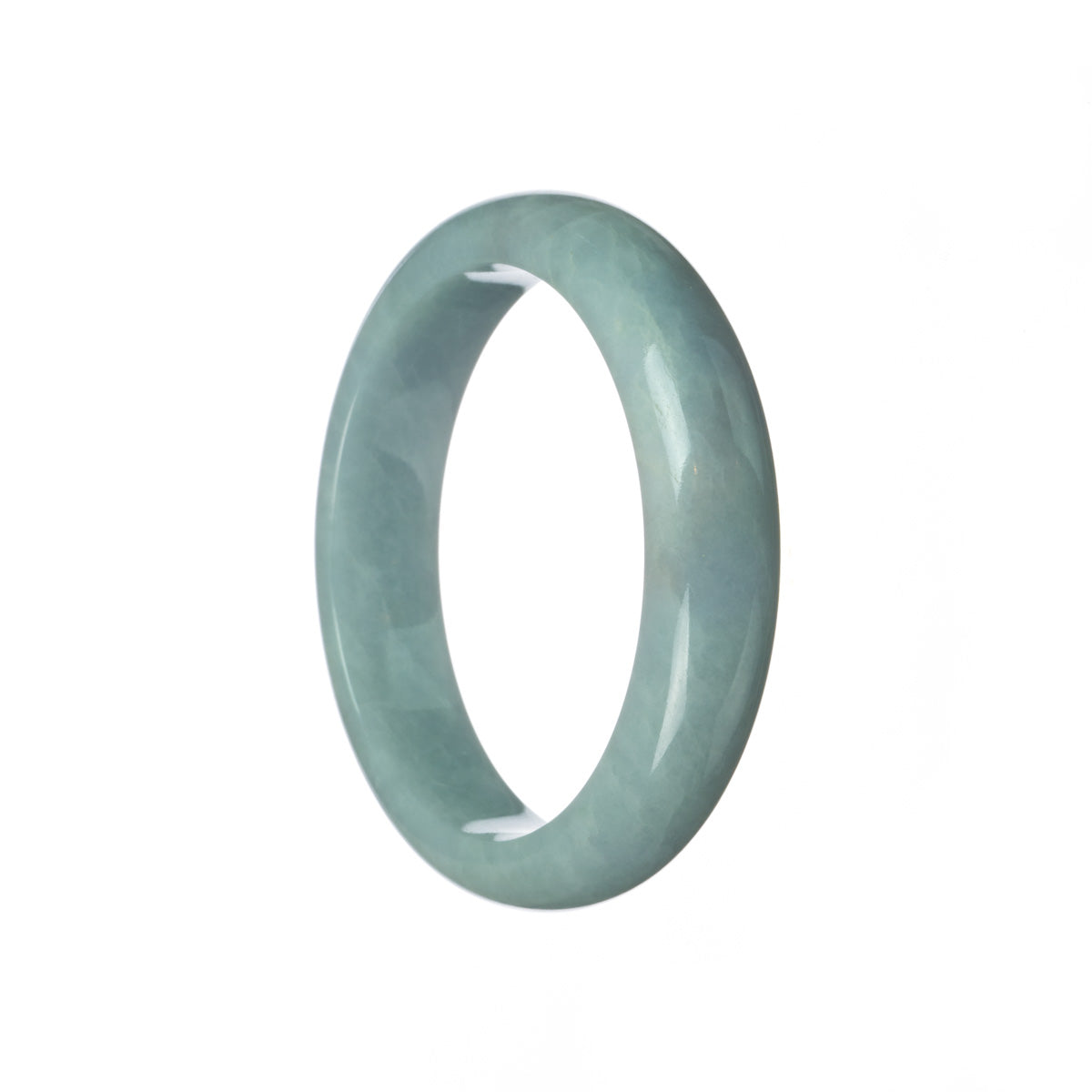 A close-up image of a Lavender Jadeite Jade Bracelet. The bracelet features Grade A quality lavender jade stones in a half moon shape, with a smooth and polished surface. The stones are set in a delicate gold-tone metal bracelet, showcasing the beauty of the jade. Perfect for adding a touch of elegance and natural beauty to any outfit.