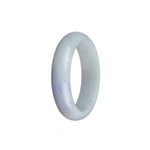 A lavender jadeite jade bracelet with a 53mm half moon design.