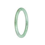 Genuine Grade A Light Green Jadeite Bangle - 60mm Petite Round