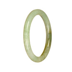 A dainty round green jadeite jade bracelet, measuring 53mm in size.