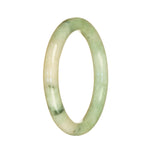 Certified Grade A Light Green Jade Bangle Bracelet - 55mm Petite Round