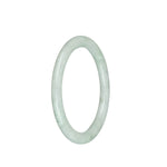 A small, round pale green jade bangle with a genuine grade A quality.