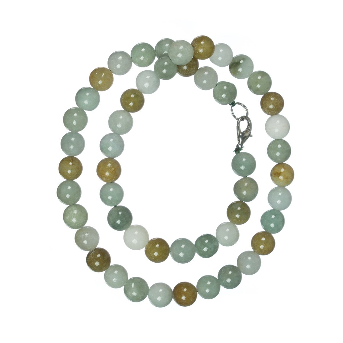 Multi Colour Jadeite Jade Bead Necklace - Main Image