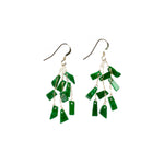 Imperial Green Jade Gold Drop Earrings