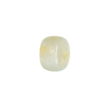Real Yellow with White Burma Jade Band - Size R 1/2