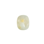 Real Yellow with White Burma Jade Band - Size R 1/2