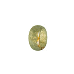 Genuine Green with Brown Jadeite Jade Band - Size Q 1/2