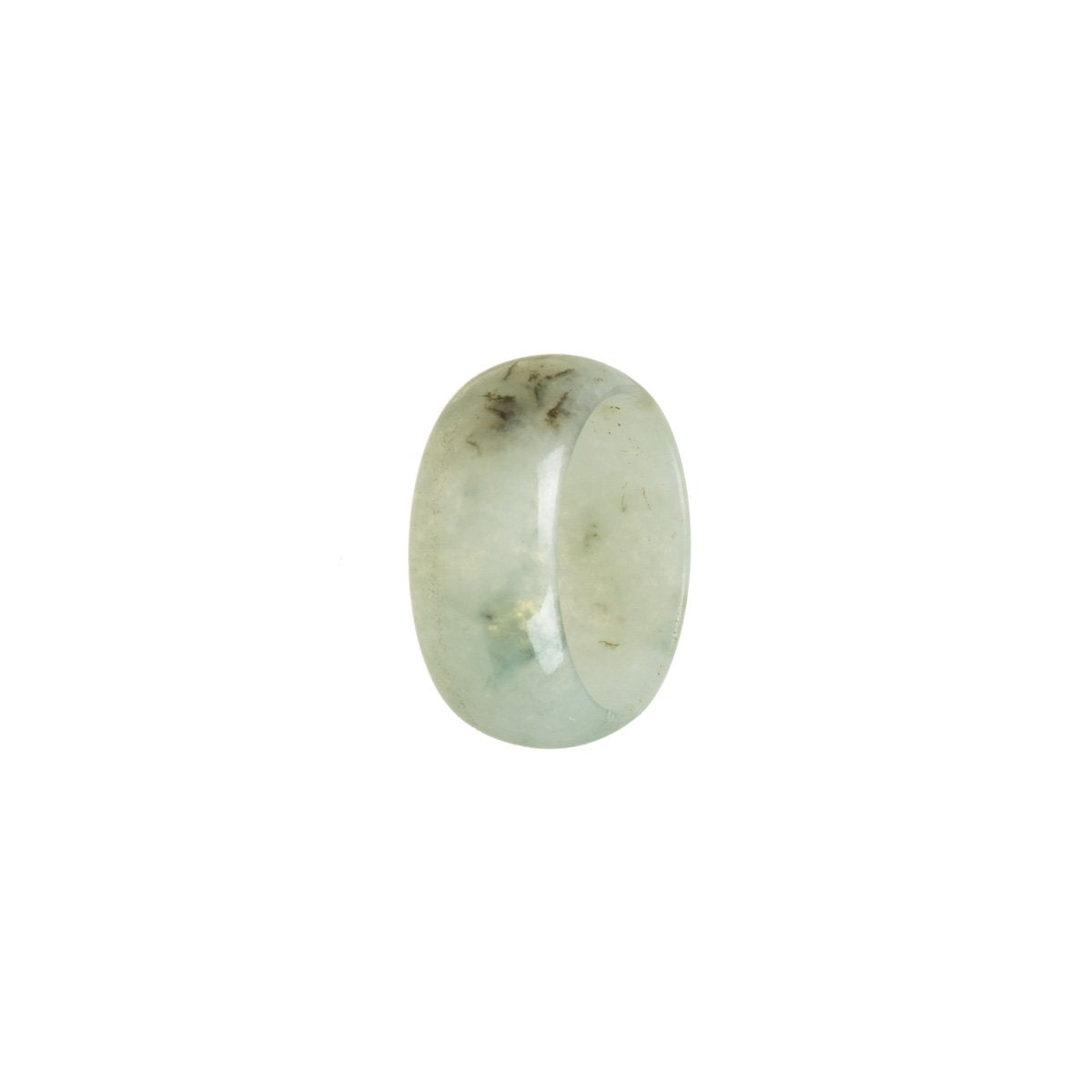 Genuine Light Green Burmese Jade Ring - Size T 1/2