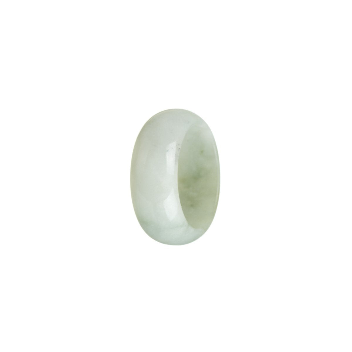 Real Flower Pattern Jadeite Jade Ring- Size U 1/2