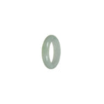 Certified White Burma Jade Ring - Size R 1/2