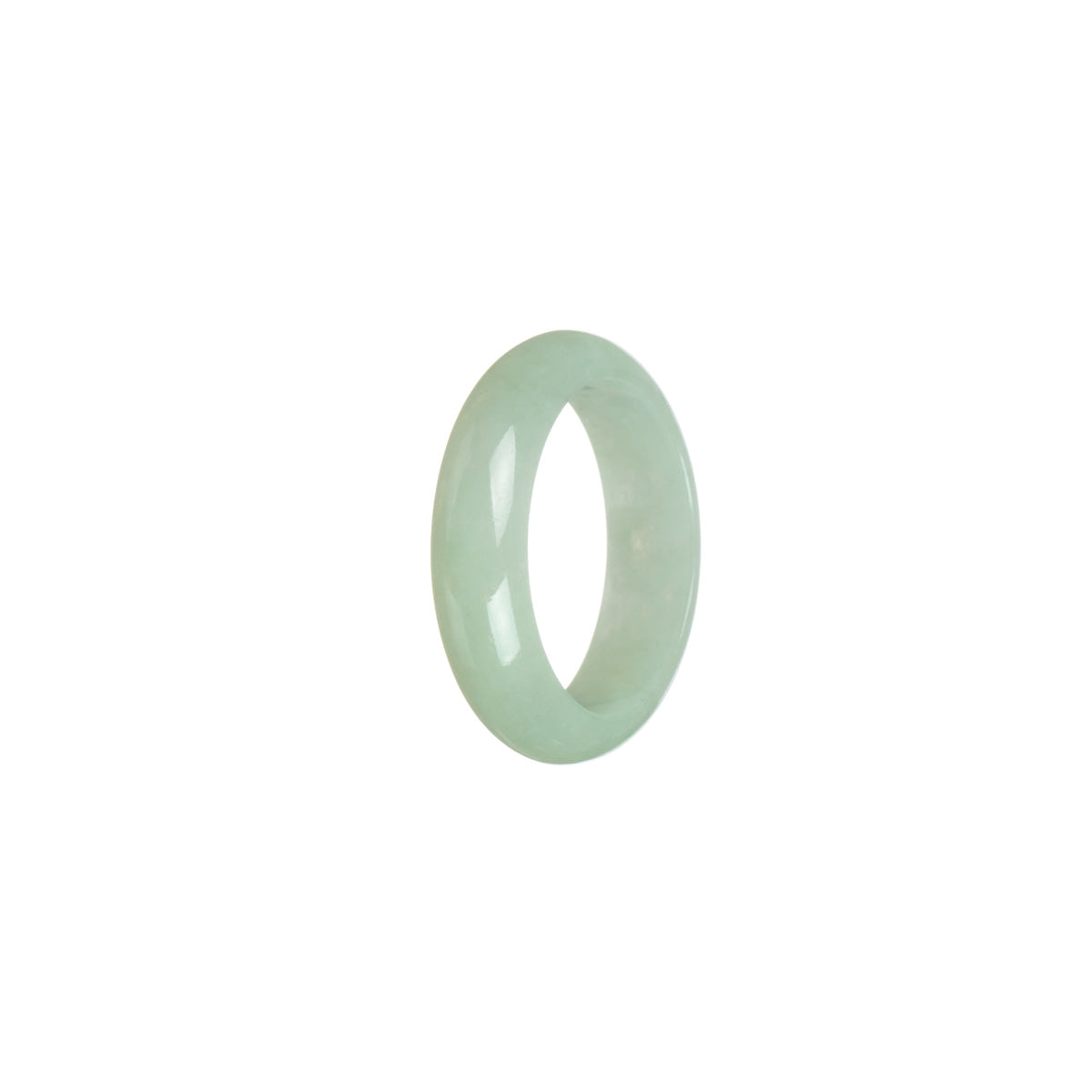 Certified Pale green Burma Jade Band - Size T