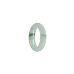 Real Green Hua Pattern Jade Ring- Size S 1/2