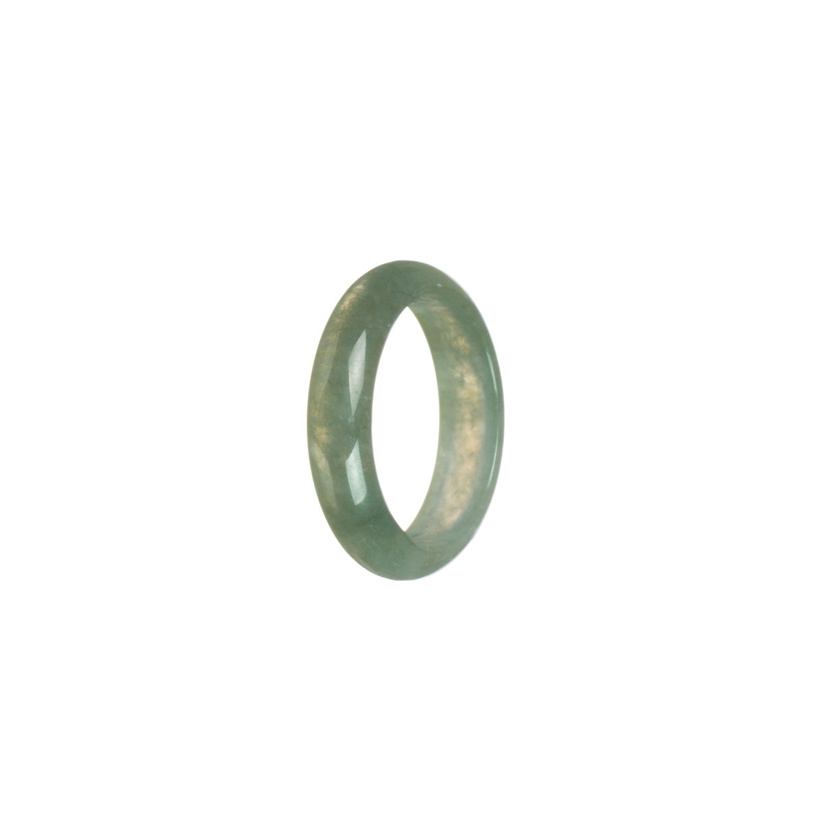 Authentic Icy Green Jadeite Jade Ring- Size S