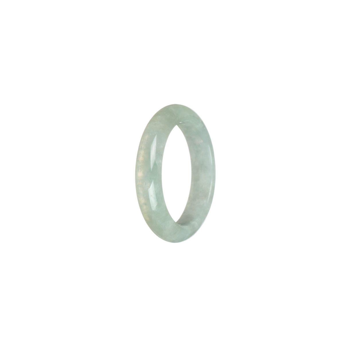 Certified White Jadeite Jade Band - Size S 1/2