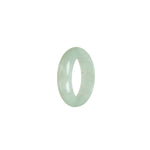 Certified Pale Green Burmese Jade Ring- Size S 1/2