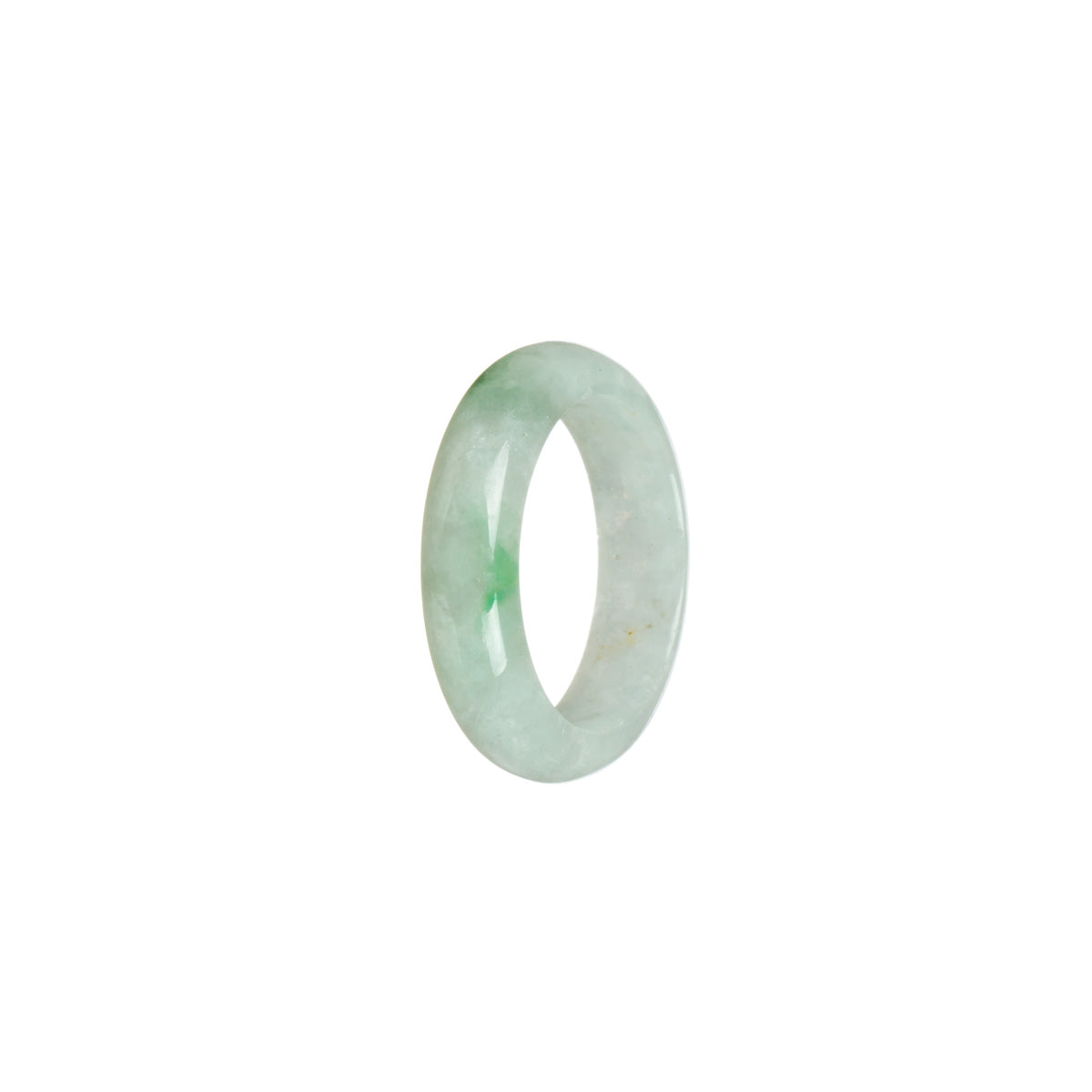 Certified White with Emerald Green Jade Band - Size S