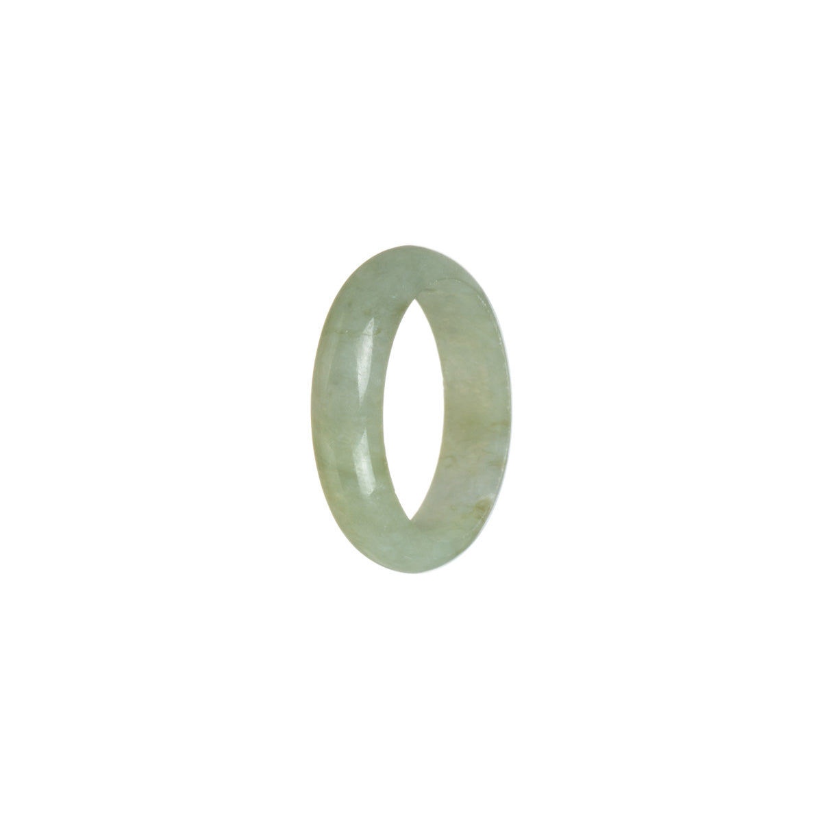 Real Pale green Burmese Jade Ring- Size S