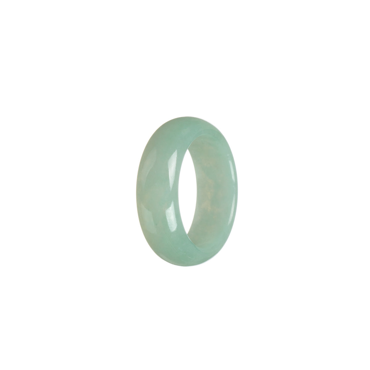 Certified Pale green Jadeite Jade Ring - Size S 1/2