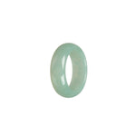 Certified Pale green Jadeite Jade Ring - Size S 1/2