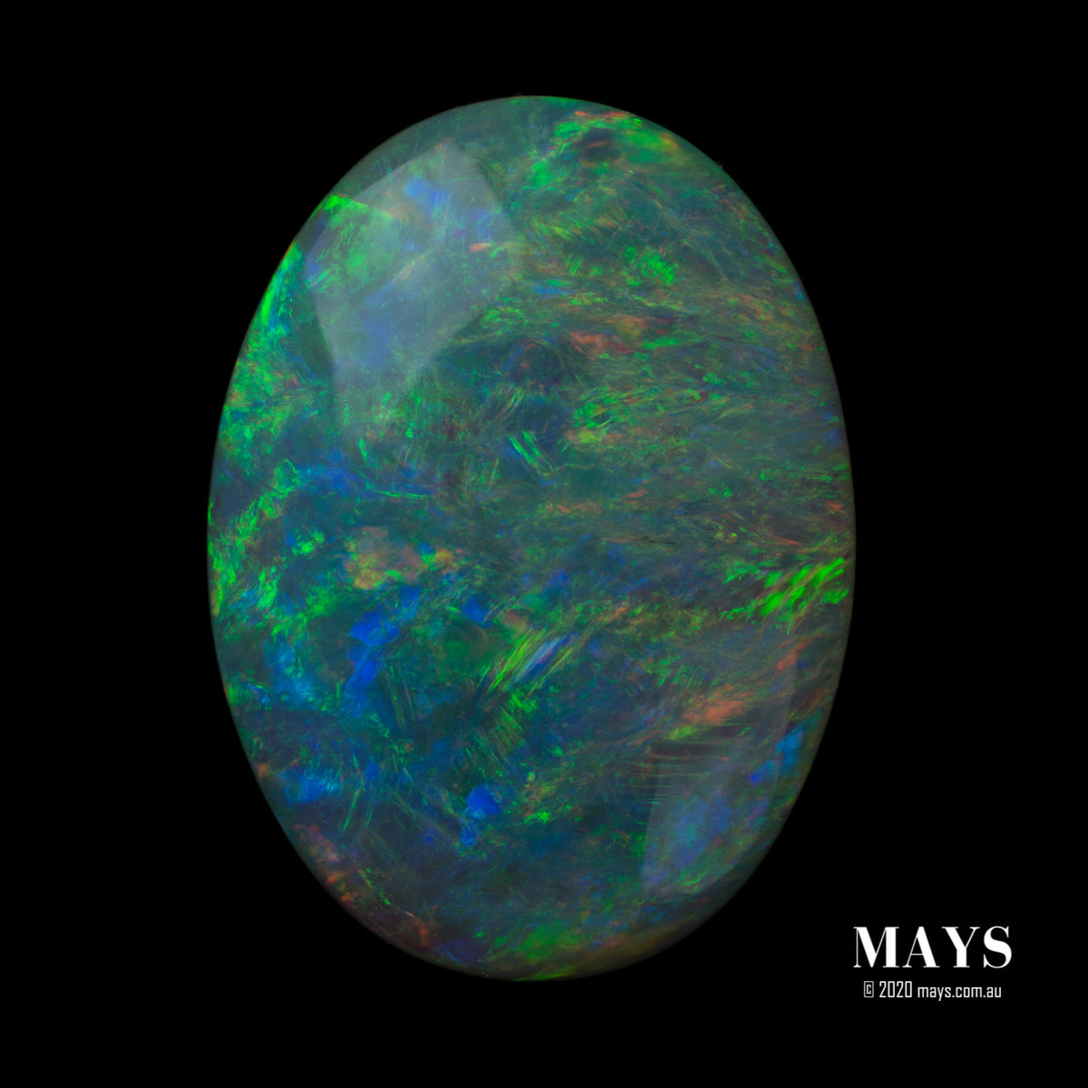 10.19ct Natural Australian Solid Black Opal - MAYS