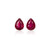 0.76ct Burmese Ruby (N)* Pear Pair - MAYS