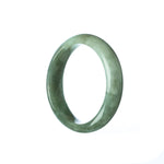 A half-moon shaped child's bangle made of authentic Grade A Green Burmese Jade, crafted by MAYS™.
