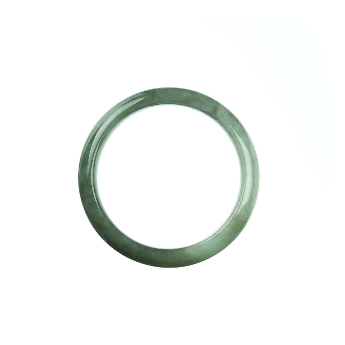 47mm Natural Burmese Jade Bangle - MAYS