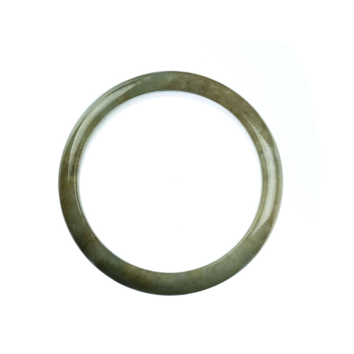 58mm Natural Burmese Jade Bangle - MAYS