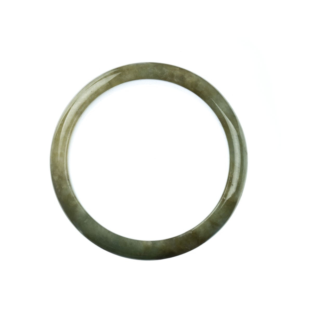 58mm Natural Burmese Jade Bangle - MAYS