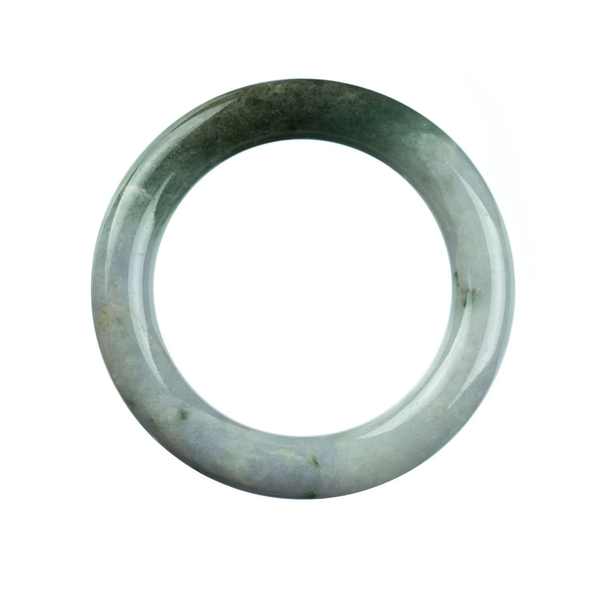 57mm Natural Burmese Jade Bangle - MAYS