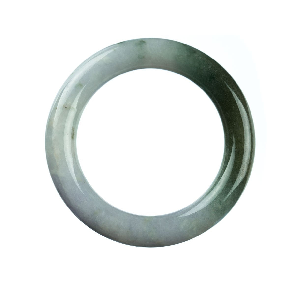 57mm Natural Burmese Jade Bangle - MAYS