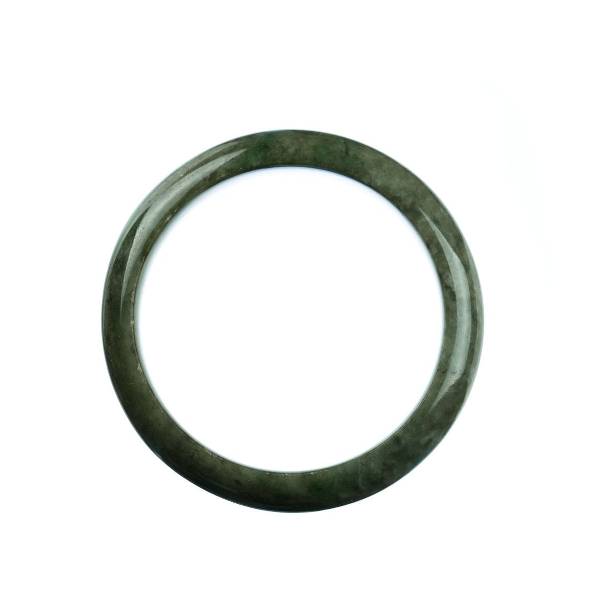 55mm Natural Burmese Jade Bangle - MAYS