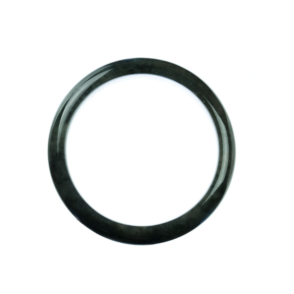 58mm Natural Burmese Jade Bangle - MAYS