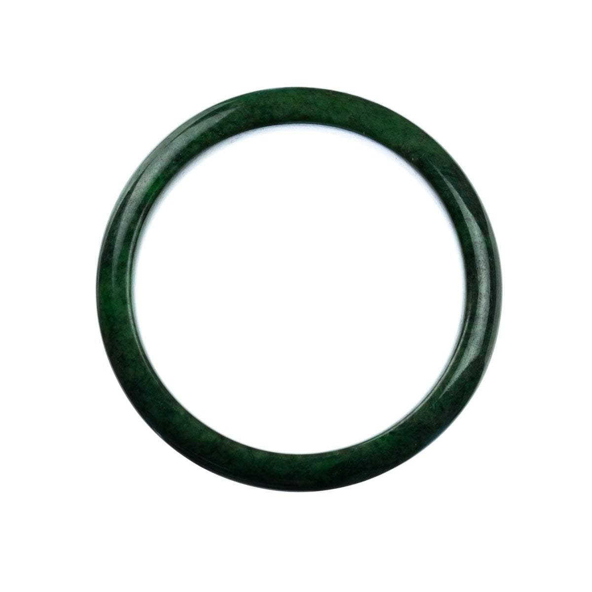 63mm Natural Burmese Jade Bangle - MAYS