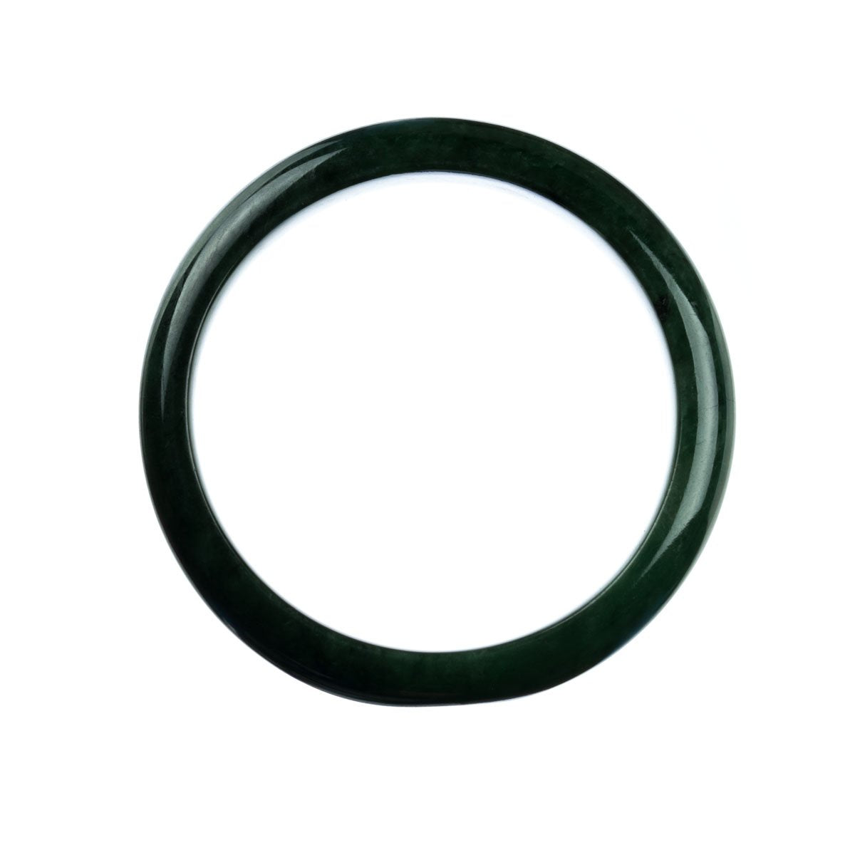 63mm Natural Burmese Jade Bangle - MAYS