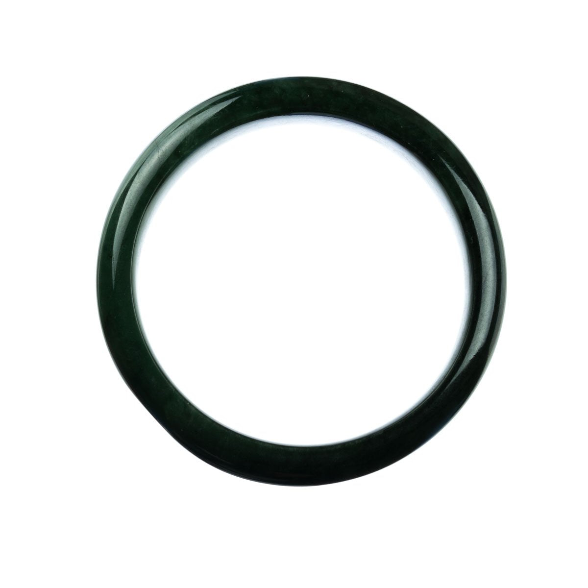 63mm Natural Burmese Jade Bangle - MAYS