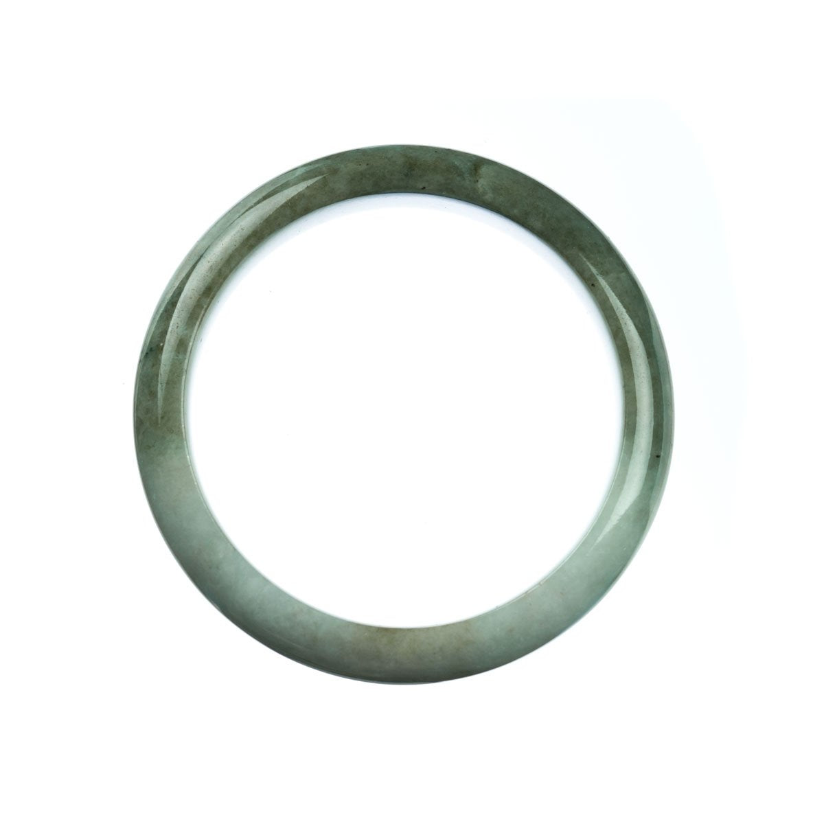 59mm Natural Burmese Jade Bangle - MAYS