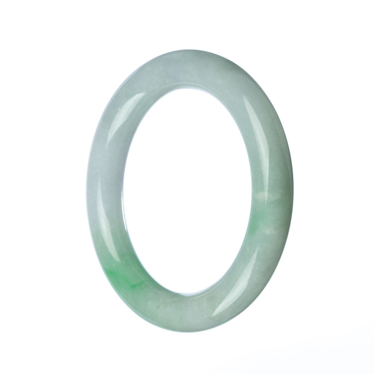 58mm Natural Burmese Jade Bangle - MAYS