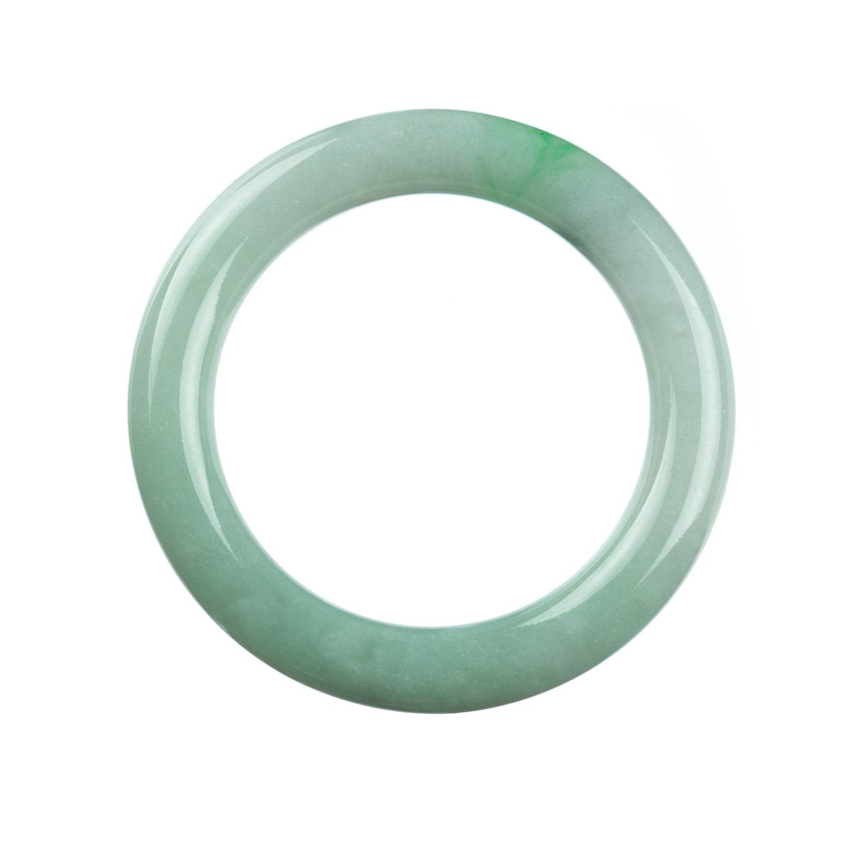 58mm Natural Burmese Jade Bangle - MAYS