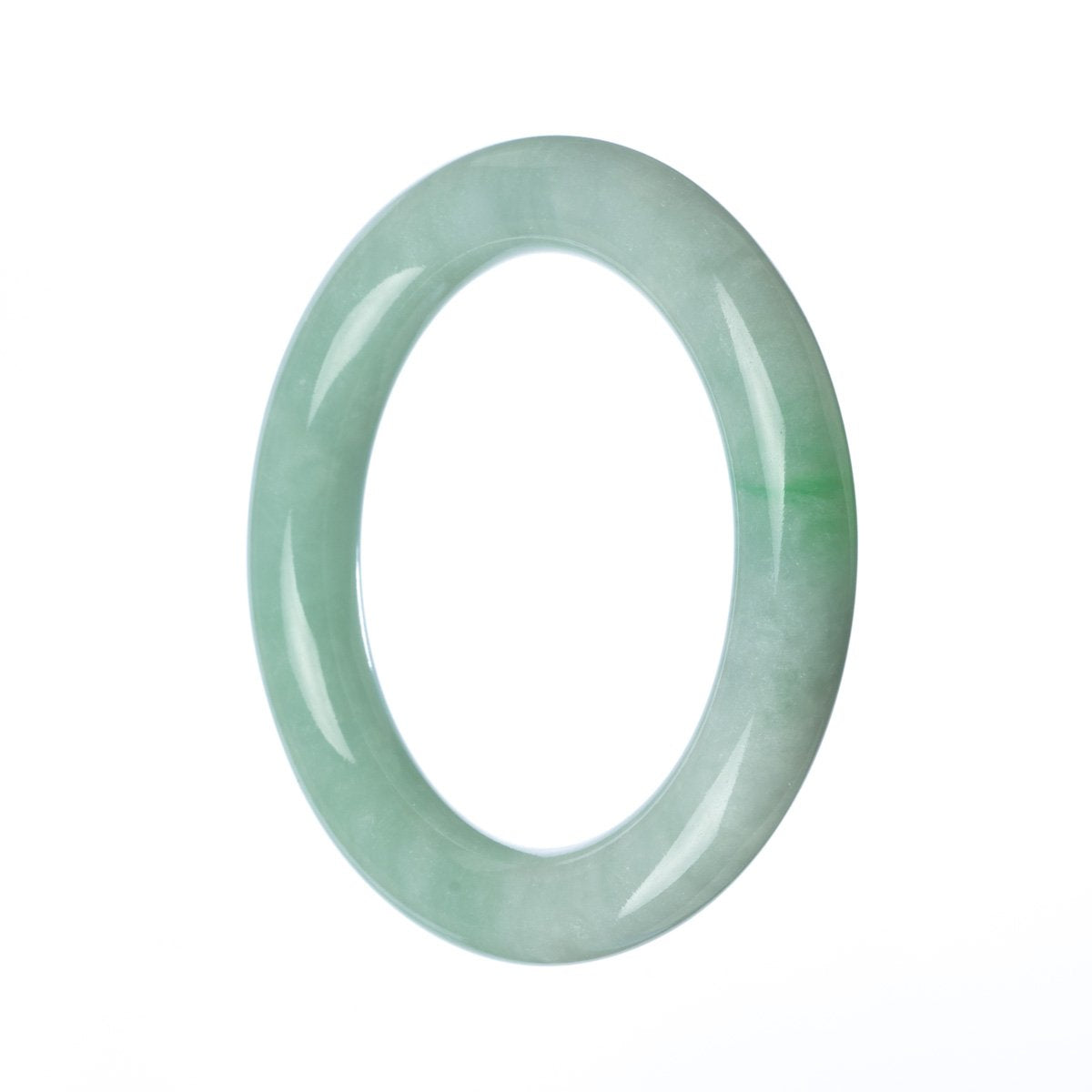 58mm Natural Burmese Jade Bangle - MAYS