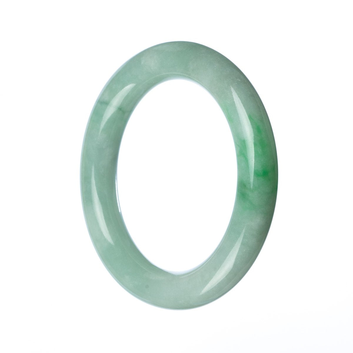 58mm Natural Burmese Jade Bangle - MAYS